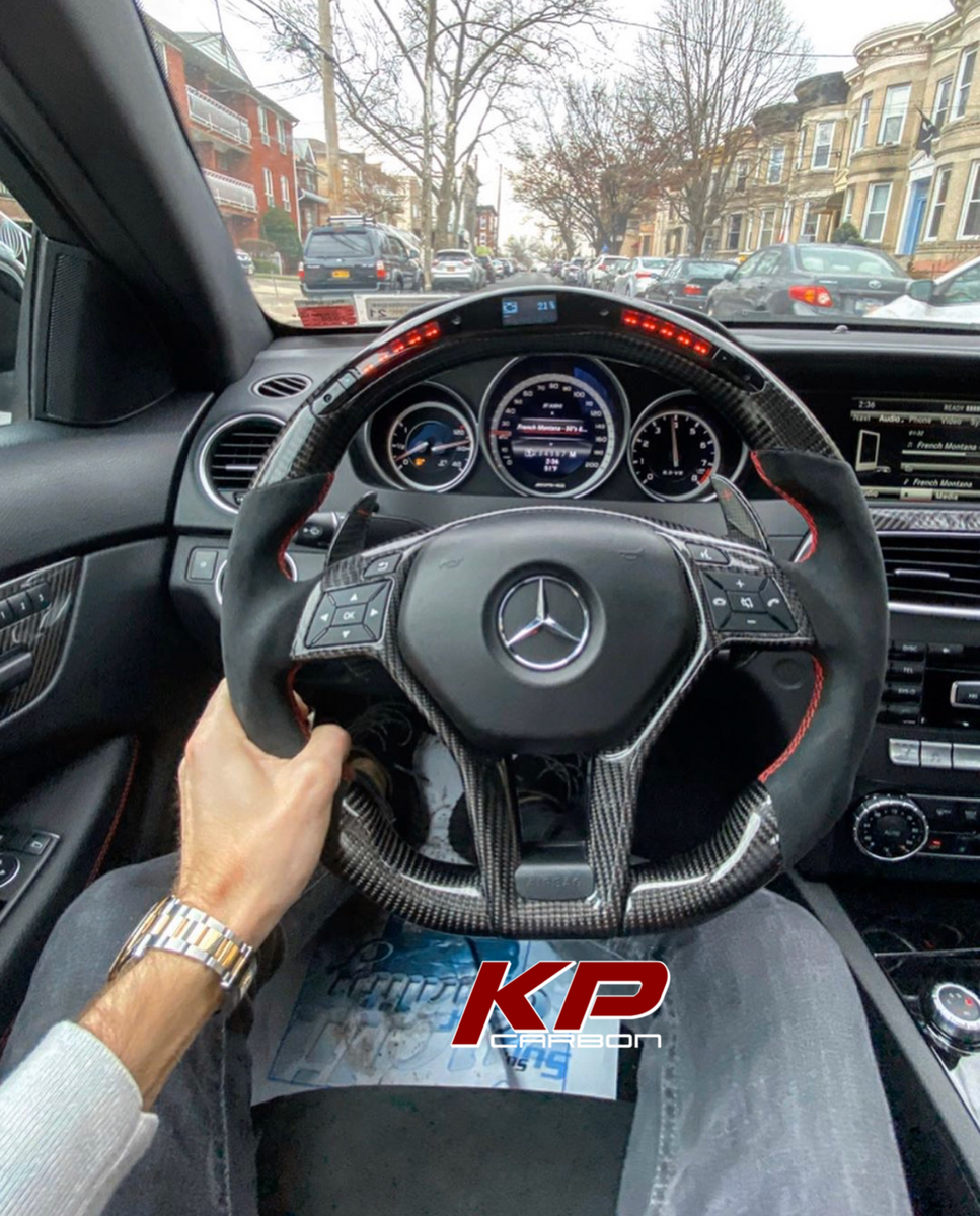 Mercedes C63 W204 AMG Performance LED Steering Wheel KPcarbon LLC