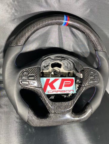 Carbon Fiber Steering Wheel Button Cover Trim For BMW 3/4 Series F30 F32 2013-19